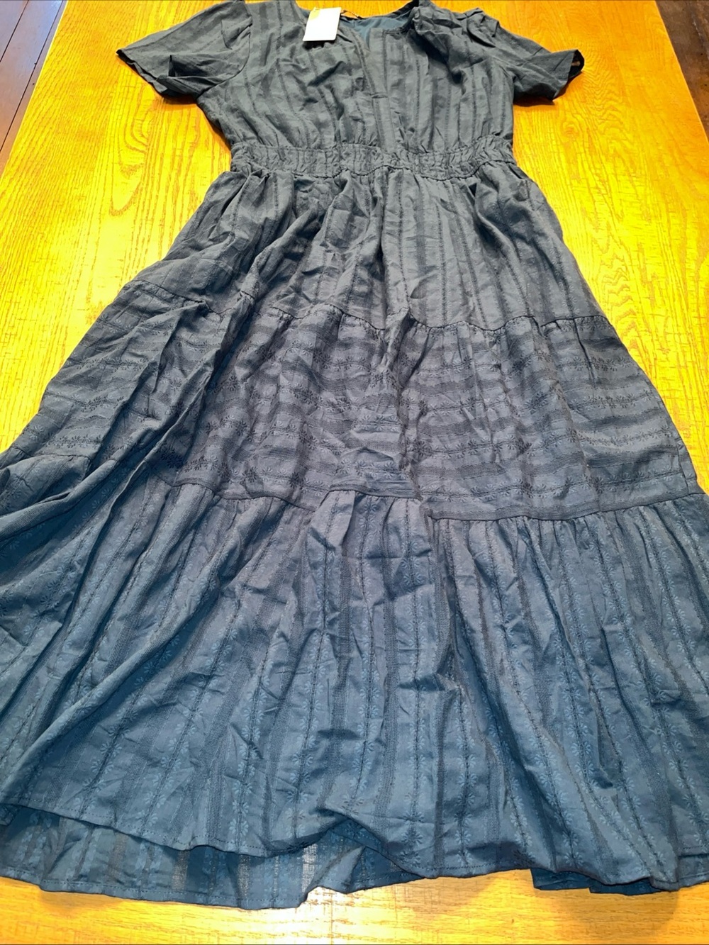 BTFBM Blue Floral Dress Women’s Large Sleeve Flowy Maxi Dress NEW